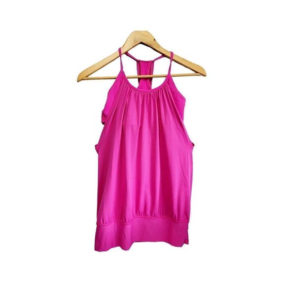 LULULEMON No Limits Athletic‎ Tank With Built in Bra Elastic Waistband pink 4 - Picture 10 of 10